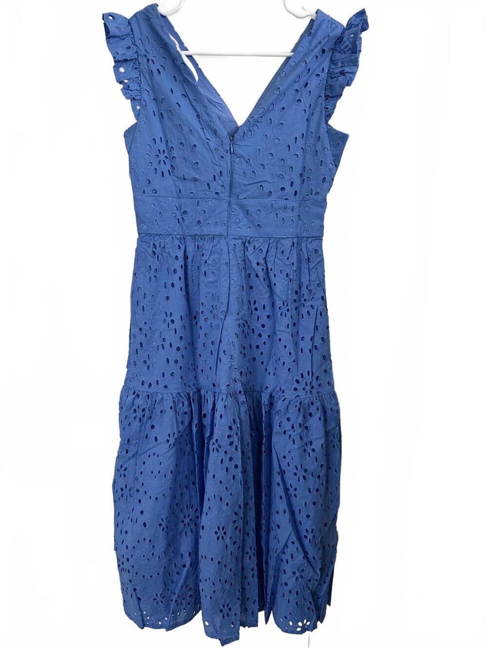 Maggy London Faye Below the Knee Fit & Flare Dress Marina Blue NWT Size 2 - Picture 7 of 8
